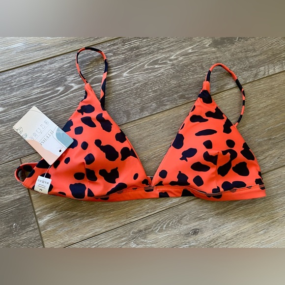 NWT BTFBM Leopard Print 2 pc Bikini Set - Orange and Black size Medium - Picture 11 of 13